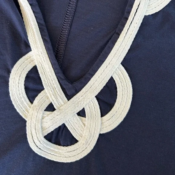 Lilly Pulitzer | Women’s ‘True Navy’ Pima Cotton Brewster Tee Shirt Dress Size L - Picture 10 of 16